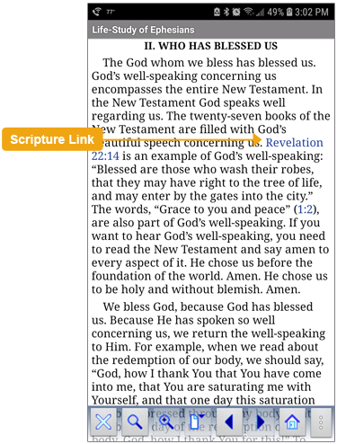 Scripture References are hyperlinked in LSM ebooks